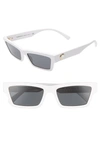 VERSACE 55MM THE CLANS CAT EYE SUNGLASSES - WHITE SOLID,VE436255-X