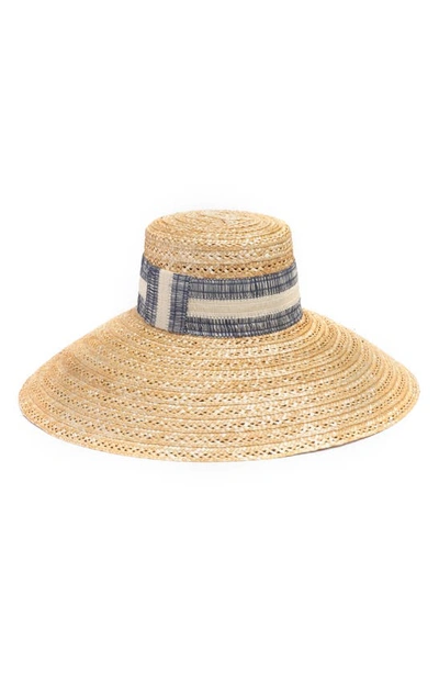 Eugenia Kim Mirabel Grosgrain-trimmed Straw Sunhat In Black/tan