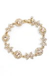 Givenchy Crystal Flex Bracelet In Gold/ Silk