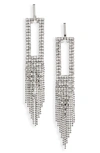 SEREFINA CHAIN & CRYSTAL DROP EARRINGS,E1597SIL