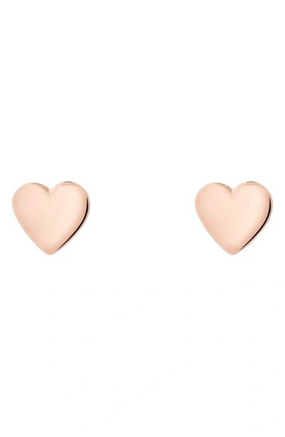 Ted Baker Harly Heart Stud Earrings In Rose Gold