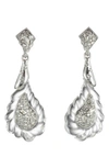 ALEXIS BITTAR CRYSTAL ENCRUSTED PAISLEY EARRINGS,AB84E008000