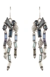 ALEXIS BITTAR WINTER PAISLEY STONE CLUSTER DROP EARRINGS,AB84E038