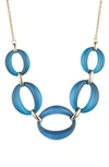 ALEXIS BITTAR LARGE LUCITE LINK FRONTAL NECKLACE,AB00N118122