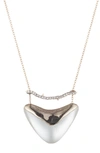 ALEXIS BITTAR ESSENTIALS CRYSTAL ENCRUSTED BAR & SHIELD PENDANT NECKLACE,AB84N023020