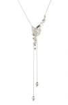 ALEXIS BITTAR CRYSTAL ENCRUSTED PAISLEY Y-NECKLACE,AB84N007