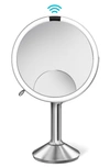 SIMPLEHUMAN TRIO EIGHT INCH MULTI-MAGNIFICATION SENSOR MAKEUP MIRROR,ST3024