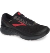 Brooks Ghost 11 Gtx Gore-tex Waterproof Running Shoe In Black/ Pink/ Ebony
