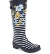 JOULES 'WELLY' PRINT RAIN BOOT,T WELLYPRINT