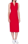 AKRIS DOUBLE FACE WOOL CREPE SHEATH DRESS,240400013269