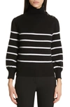 CO BUTTON SHOULDER STRIPE WOOL & CASHMERE SWEATER,8163WCM-R19