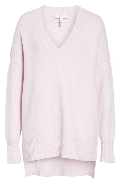 Joie Limana V-neck Long-sleeve Wool-blend Sweater In Lilac Snow