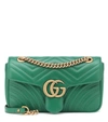 Gucci Gg Marmont Small Quilted-leather Shoulder Bag In Green