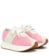 MARNI BIG FOOT MESH AND SUEDE SNEAKERS,P00360296