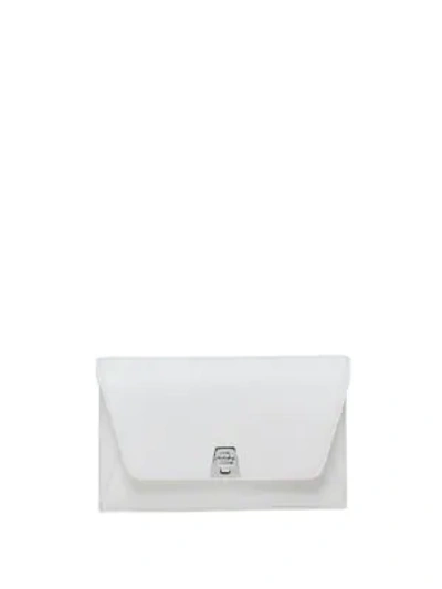 Akris Mini Anouk Envelope Leather Crossbody Bag In Light Silver Met