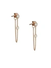 DEVON WOODHILL 14K Rose Gold & Diamond Chains That Bind Drop Earrings
