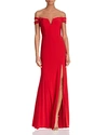 Aqua Double-strap Off-the-shoulder Gown - 100% Exclusive In Red