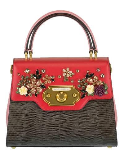 Dolce & Gabbana Small Welcome Shoulder Bag In Red