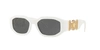 Versace Men's Geometric Propionate Sunglasses In Dark Grey