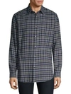 THEORY Cotton Flannel Plaid Shirt