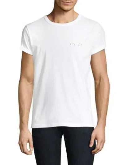 Maison Labiche Embroidered Cotton-jersey T-shirt In White