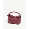 Loewe Puzzle Mini Leather Shoulder Bag In Raspberry