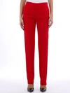 VALENTINO RED CADY SILK WOOL PANTS,10775148