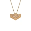 EDGE ONLY 14CT GOLD DIAMOND PAVE ABSTRACT HEXAGON PENDANT | A FINE JEWELLERY NECKLACE