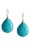 Ippolita Large Single Teardrop Earring In Turquoise In Silver/ Turquoise