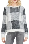 VINCE CAMUTO CHECK PATCHWORK SWEATER,9168221
