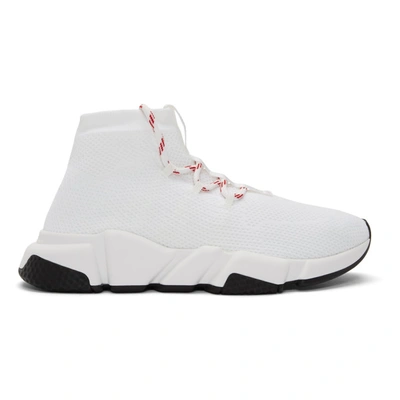 Balenciaga Speed Stretch-knit High-top Trainers In White