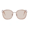 GENTLE MONSTER GENTLE MONSTER TAUPE AND SILVER OLLIE SUNGLASSES