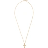 EMANUELE BICOCCHI EMANUELE BICOCCHI SSENSE EXCLUSIVE GOLD SCULPTED CROSS NECKLACE