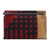 LOEWE LOEWE RED AND BLACK GRID T POUCH