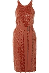 BOTTEGA VENETA EMBELLISHED STRETCH-CREPE WRAP DRESS,3074457345619764901