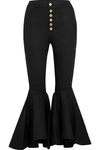 ELLERY HYSTERIA BUTTON-DETAILED HIGH-RISE FLARED JEANS,3074457345619768440