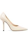 Jimmy Choo Love Pumps In White Patent Leather In Cream