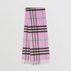 Burberry The Classic Check Cashmere Scarf In Pale Heather