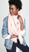Tory Burch Logo Jacquard Traveler Scarf In Lotus Pink