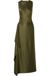 ALBUS LUMEN HERMOSA CONVERTIBLE SILK-SATIN GOWN