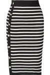 ALTUZARRA ENYA STRIPED RIBBED-KNIT SKIRT