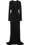 TOM FORD TWIST-FRONT STRETCH-JERSEY GOWN