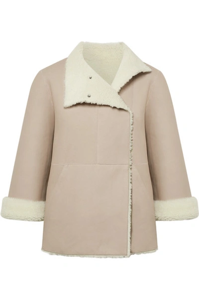 Akris Atlanta Reversible Shearling Jacket In Neutral