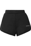 ALEXANDER WANG T PRINTED COATED FRENCH COTTON-BLEND TERRY SHORTS