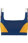 NAGNATA COLOR-BLOCK TECHNICAL STRETCH-ORGANIC COTTON SPORTS BRA