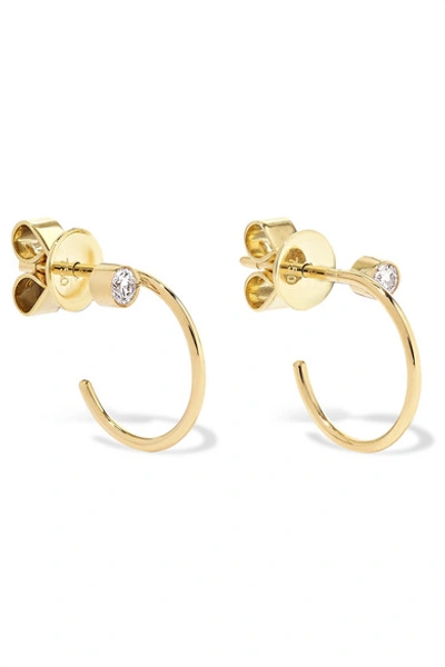 Sophie Bille Brahe Simonetta 18-karat Gold Diamond Hoop Earrings