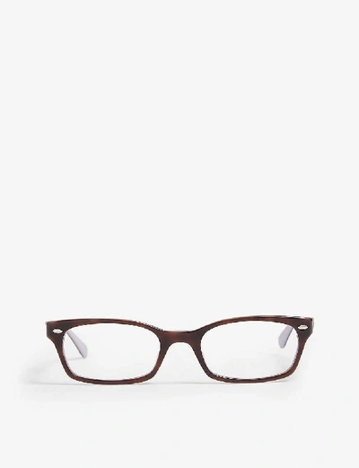 Ray Ban Rb5150 Rectangle-frame Glasses In Blue