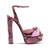 Casadei Flora Hydra Sandals In Lac Pink