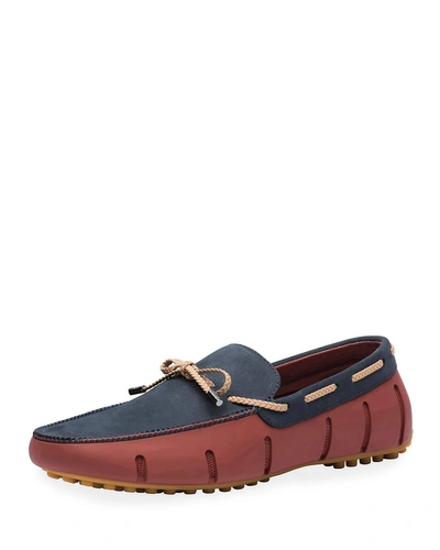 Swims Men's Braided Lace Luxe Loafer Drivers In Blue