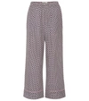 FENDI PRINTED SILK WIDE-LEG PANTS,P00357132